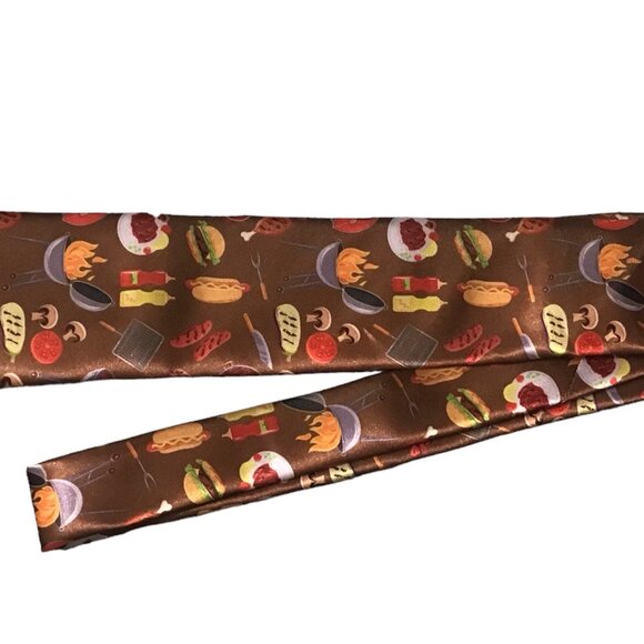 BBQ Stylish Themed Neck Tie - Fun For Summer Themed Events and Any BBQ Fan - Picture 3 of 3